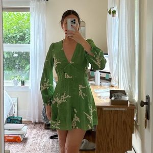 Realisation Par Kate Dress mini long sleeve green size medium